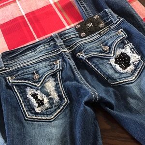 Straight leg Capri style miss me jeans